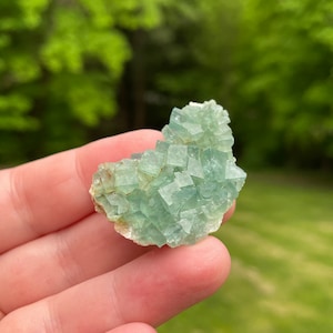 Green Fluorite Cluster, Raw Crystal Specimen, Madagascar