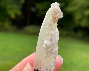 Quartz Crystal with Fluorite and Calcite, Lei Ping Mine, Chenzhou Hunan China