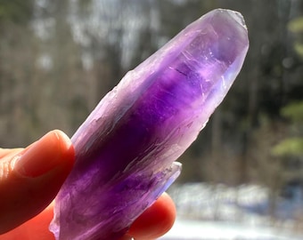 Tutu Amethyst Crystal Point, Natural, Unpolished, Nigeria, 7.2cm, 51gr