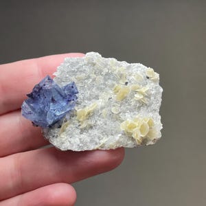 Yindu Blue Fluorite, Purple Phantoms, Crystal Cluster, Quartz, Siderite