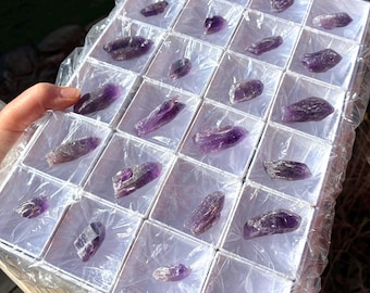 Tutu Amethyst Crystals, 24pc Bulk Lot, Small Terminated Points, 162gr