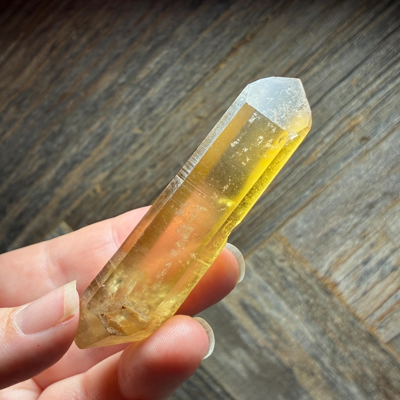 Natural Citrine Crystal, Doubly Terminated, Zambia, 7.7cm, 31gr image 20