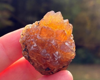 Citrine Crystal, Morocco, Starburst Flower Ball Cluster, 3.2cm, 28.9gr