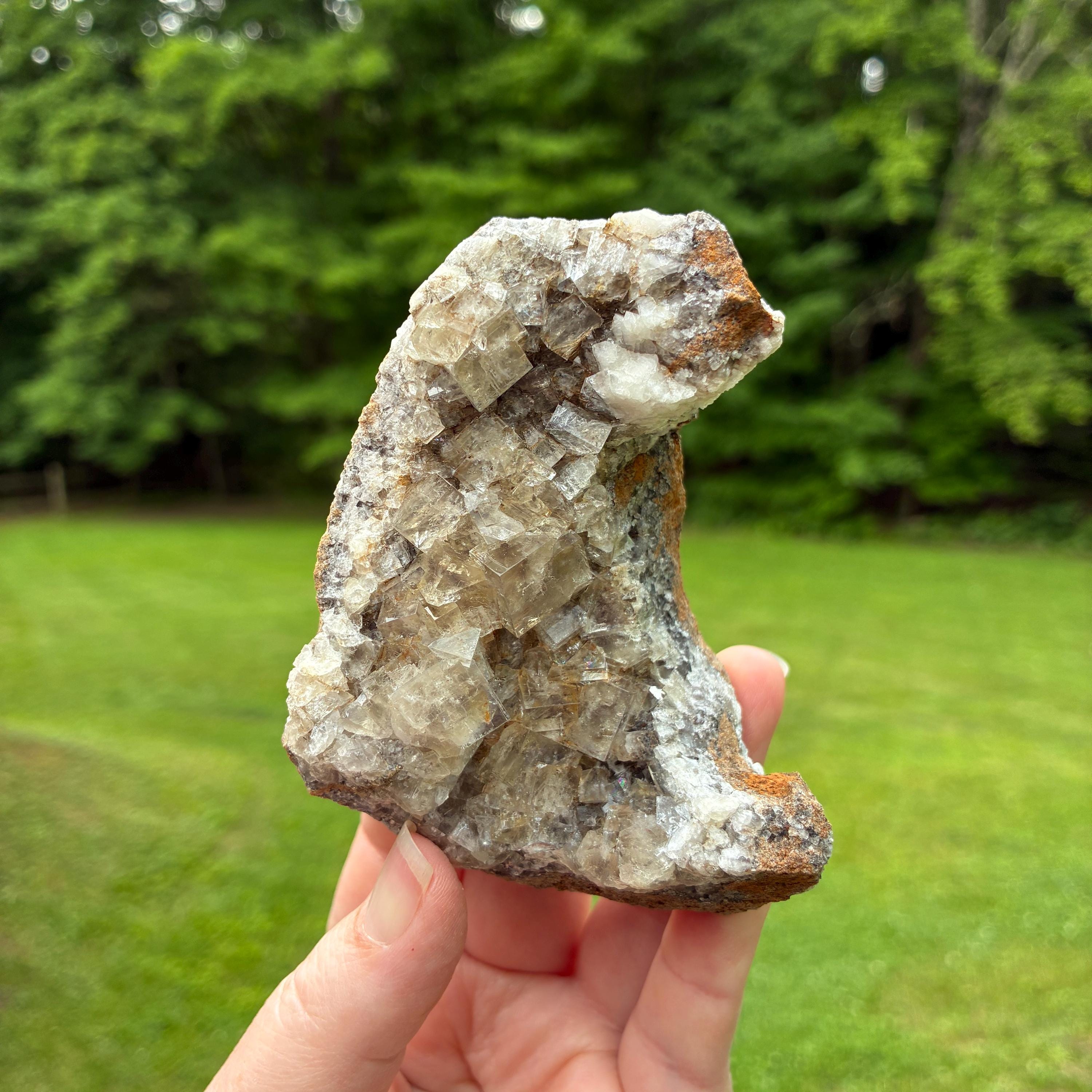 Yellow UK Fluorite Cluster, Lady Annabella, Bull Vein, 257gr, 8.5