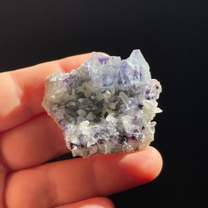 Yindu Blue Fluorite, Purple Phantoms, Crystal Cluster, Quartz, Siderite
