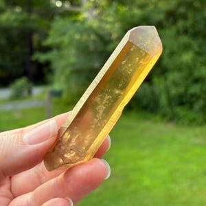 Natural Citrine Crystal, Doubly Terminated, Zambia, 7.7cm, 31gr image 4