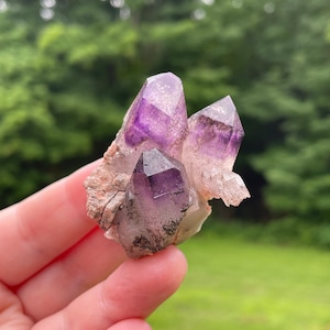 Brandberg Amethyst, Natural Crystal Points Cluster, Namibia