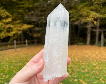 Large Colombian Blue Smoke Quartz Crystal Point, 13cm, Colombia, 326gr
