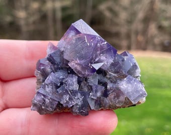 美品✨パープルレイン ポケット フローライト クラスター Purple Rain