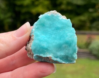 Raw Natural Blue Hemimorphite, Mineral Specimen, Collectors Crystal