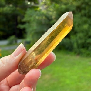 Natural Citrine Crystal, Doubly Terminated, Zambia, 7.7cm, 31gr image 2