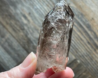 Enhydro Smoky Quartz, Skeletal Quartz Crystal, Goboboseb Namibia