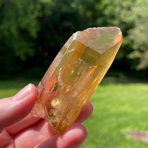 Citrine Crystal Point, Natural Unheated, Untreated, Unpolished