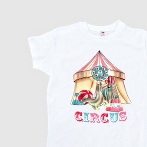 Circus Women&#39;s Shirt - Pink Seal Circus Tent - Circus Party - Ladies Circus Retro - Big Top Shirt Women&#39;s T Shirt Adult Size S M L Xl 2Xl