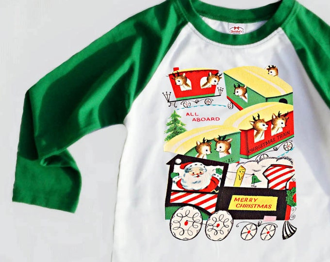 Christmas Train Girls - Ruffle Shirt main image 1