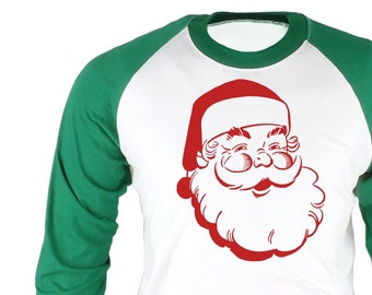 santa baseball shirt