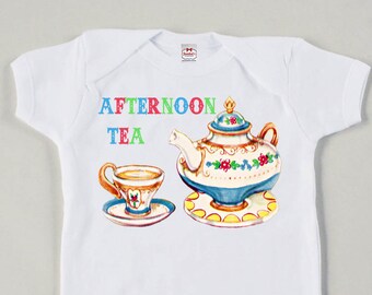 Vintage Tea Party Shirt: Afternoon Tea Cup Toddler Tee