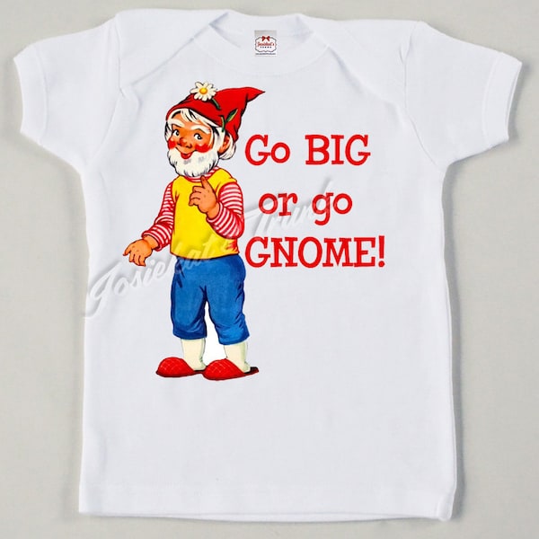 Camiseta retro de gnomo: Camiseta gráfica vintage divertida