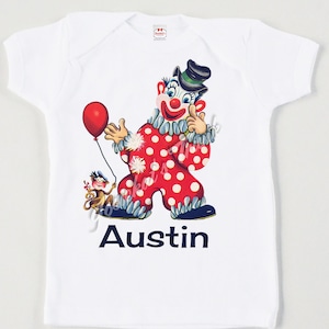Vintage Circus Clown Tee: Retro Birthday Party Shirt