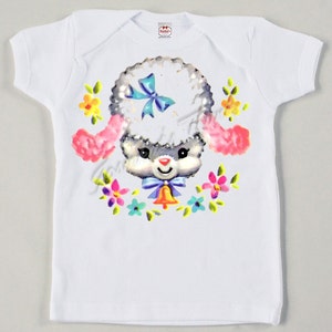 Vintage Lamb Baby Tee: Retro Infant Girl Shirt