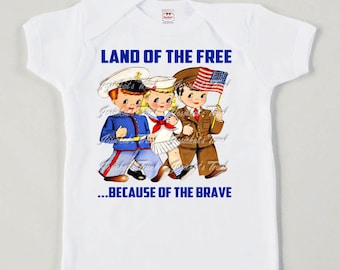 Camiseta infantil militar retro: Camiseta patriótica del 4 de julio