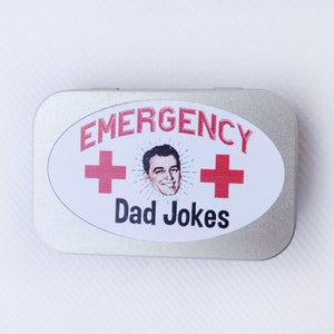 Dad Jokes Emergency, Father's Day Gift Gift for Him, Tin Container, Funny Gift New Father image 3