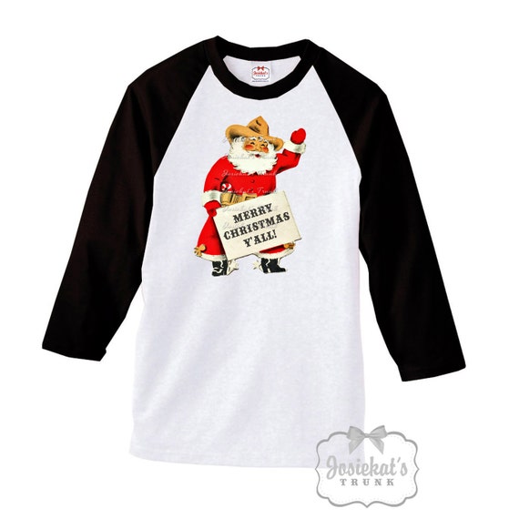 santa baseball shirt