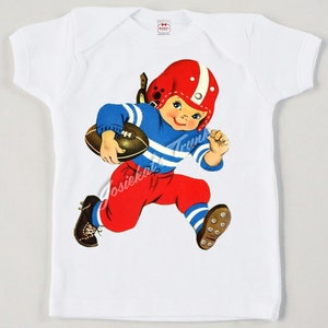 Vintage Boy Football T-Shirt: Personalized Retro Team Tee