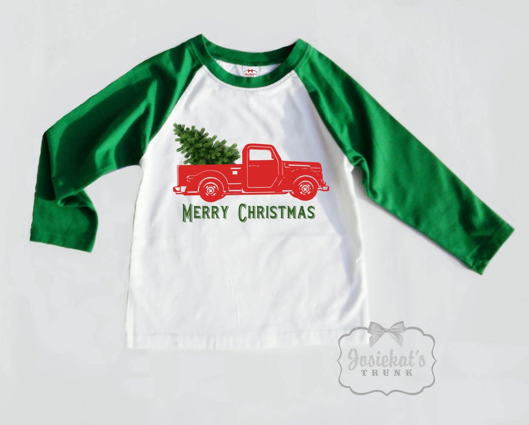 Red Truck Christmas Shirt Pickup Truck Christmas Cut Tree Christmas ...