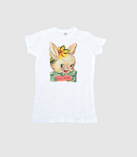 Women's Easter Shirt - Easter Bunny Shirt - Vintage Spring Shirt - Ladies Easter Shirt - Adult Size  S M L Xl 2Xl