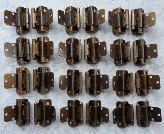 12 Pair 24 Hinges Partial Wrap Self Closing Cabinet Hinge Etsy