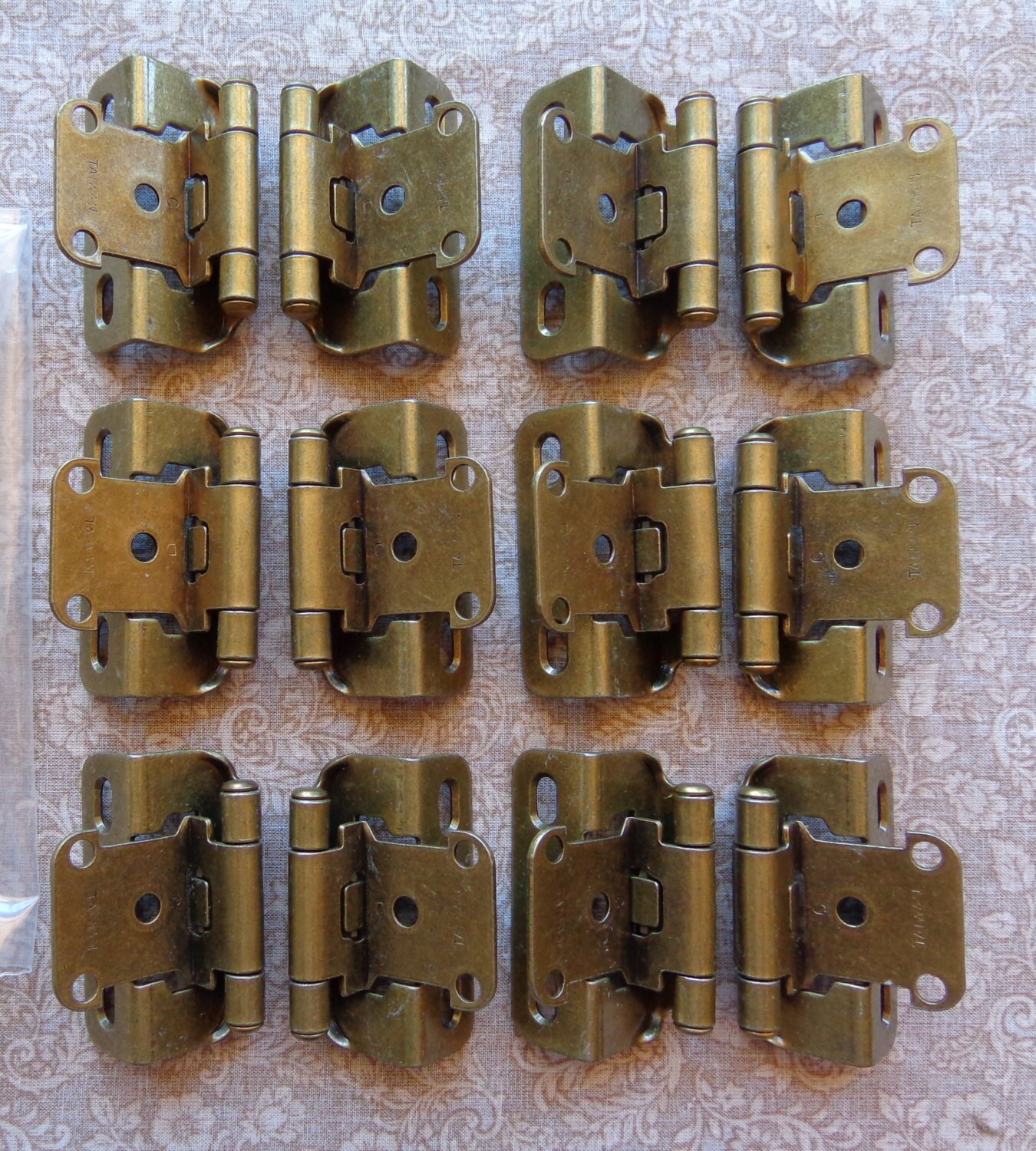New Set 6 Pair (12 Hinges) Partial Wrap Self Closing Cabinet Hinge 1/…