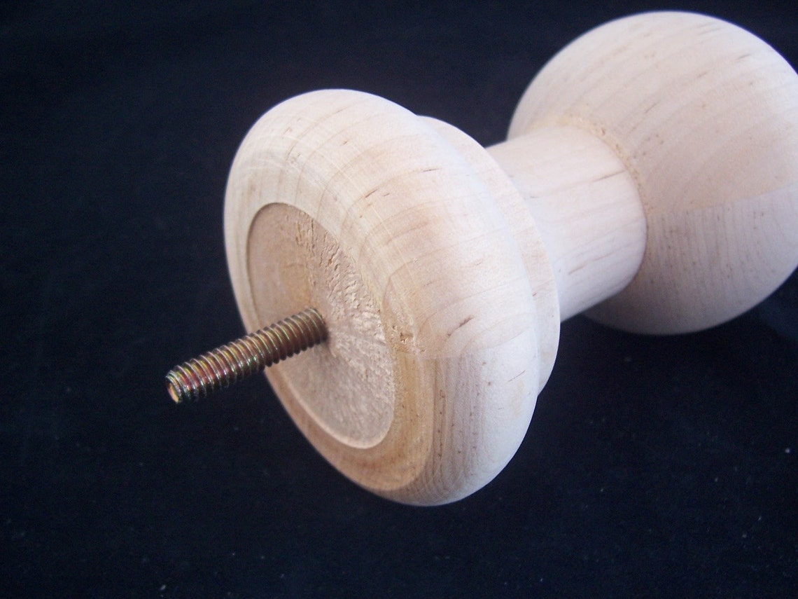 Set of 4 New 5 Turned Unfinished Wood Ball Furniture Etsy