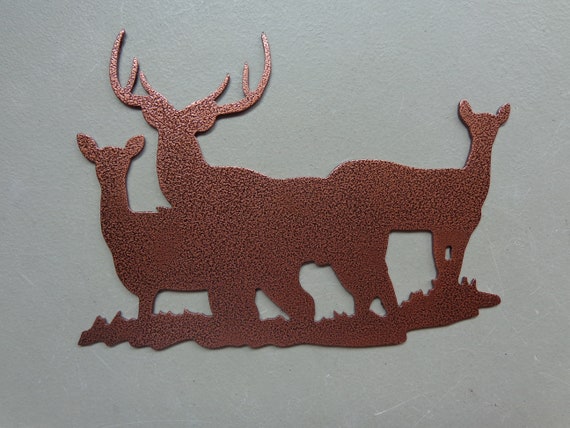 New Deer Family Plasma Cut Metal Art 8