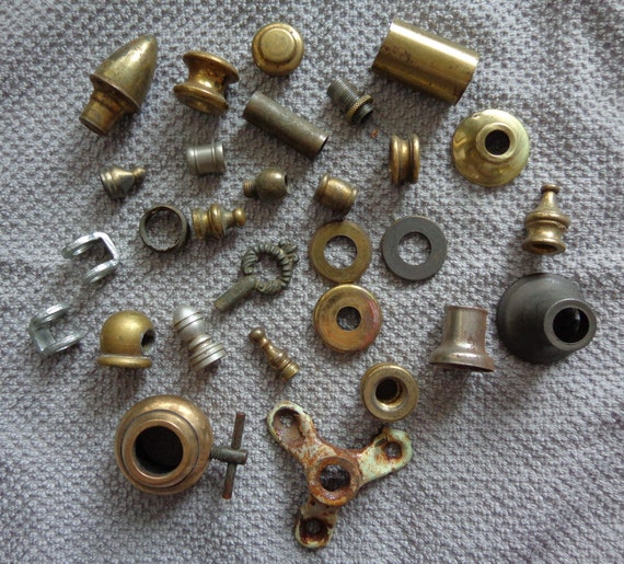 Vintage Lot of 30 Lamp Chandelier Parts for Restoration Etsy