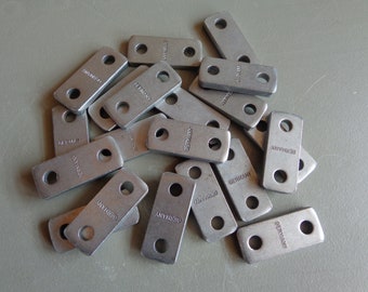 Package of 20 Stauff Metal Cover Plates 2-3/4" x 1/4" for Steampunk Metal Crafts Altered Art Repurpose