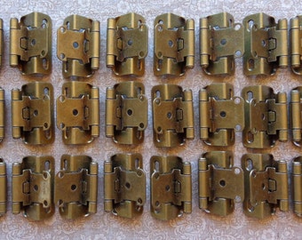 12 Pair (24 Hinges) Partial Wrap Self Closing Cabinet Hinge 1/2" Overlay