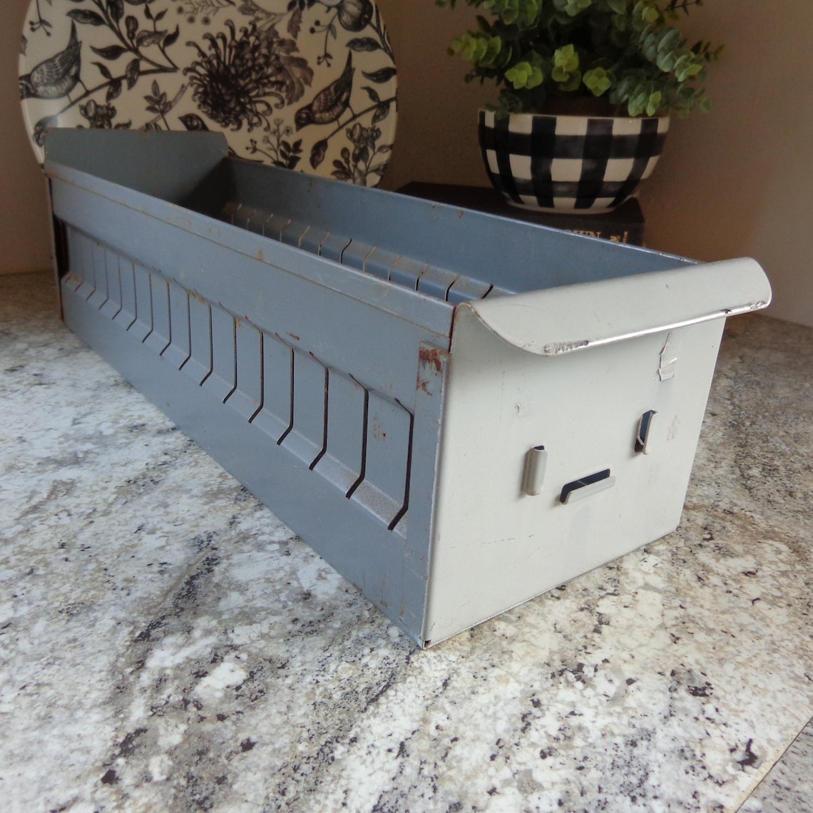 Vintage Metal Parts Bin Drawer Industrial Storage Drawer Etsy