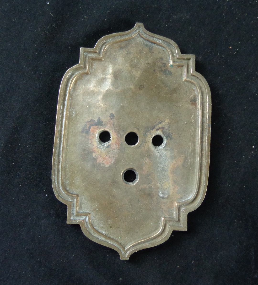 Vintage Back Plate Light Fixture Wall Sconce Heavy Cast Brass Repurpose