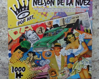 Pre-owned Nelson De La Nuez 1000 Piece Jigsaw Puzzle Complete King of Pop Art