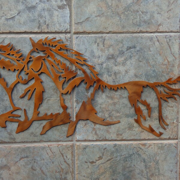 Stamped Metal Running Horses Metal Running Horses - Etsy