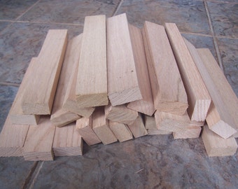 27 Red Oak Small Boards 10 1/8" long x 1 5/8" wide x 7/8" thick for Woodworking