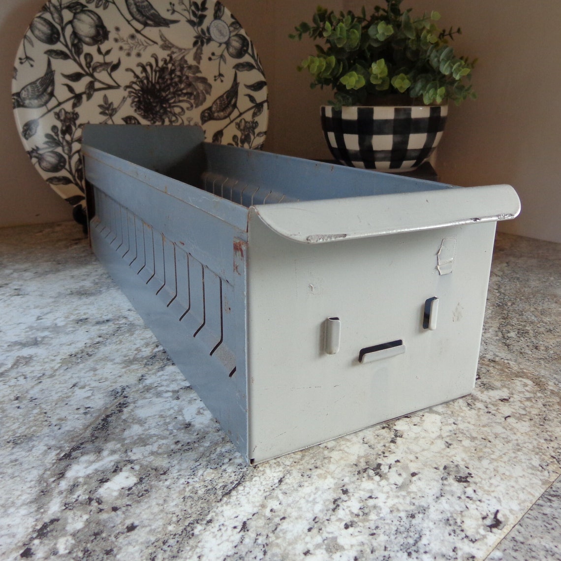 Vintage Metal Parts Bin Drawer Industrial Storage Drawer Etsy