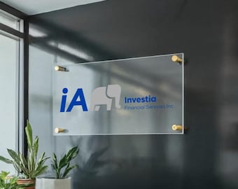 Custom Acrylic Business Logo Sign, Office Reception Decor