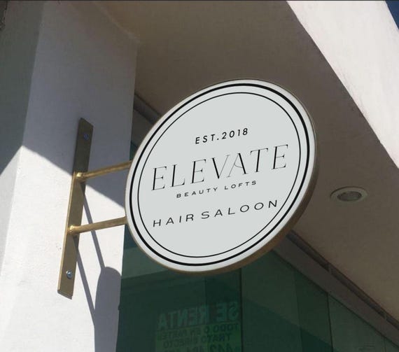 Blade Sign, Custom Round, Double Sided ,Storefront Sign , Hanging, Outdoor  ,