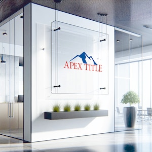 Custom Acrylic Business Logo Sign: Frosted, Clear, Black, White
