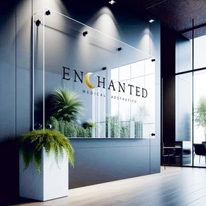 Custom Acrylic Business Logo Sign: Frosted, Clear, Black, or White