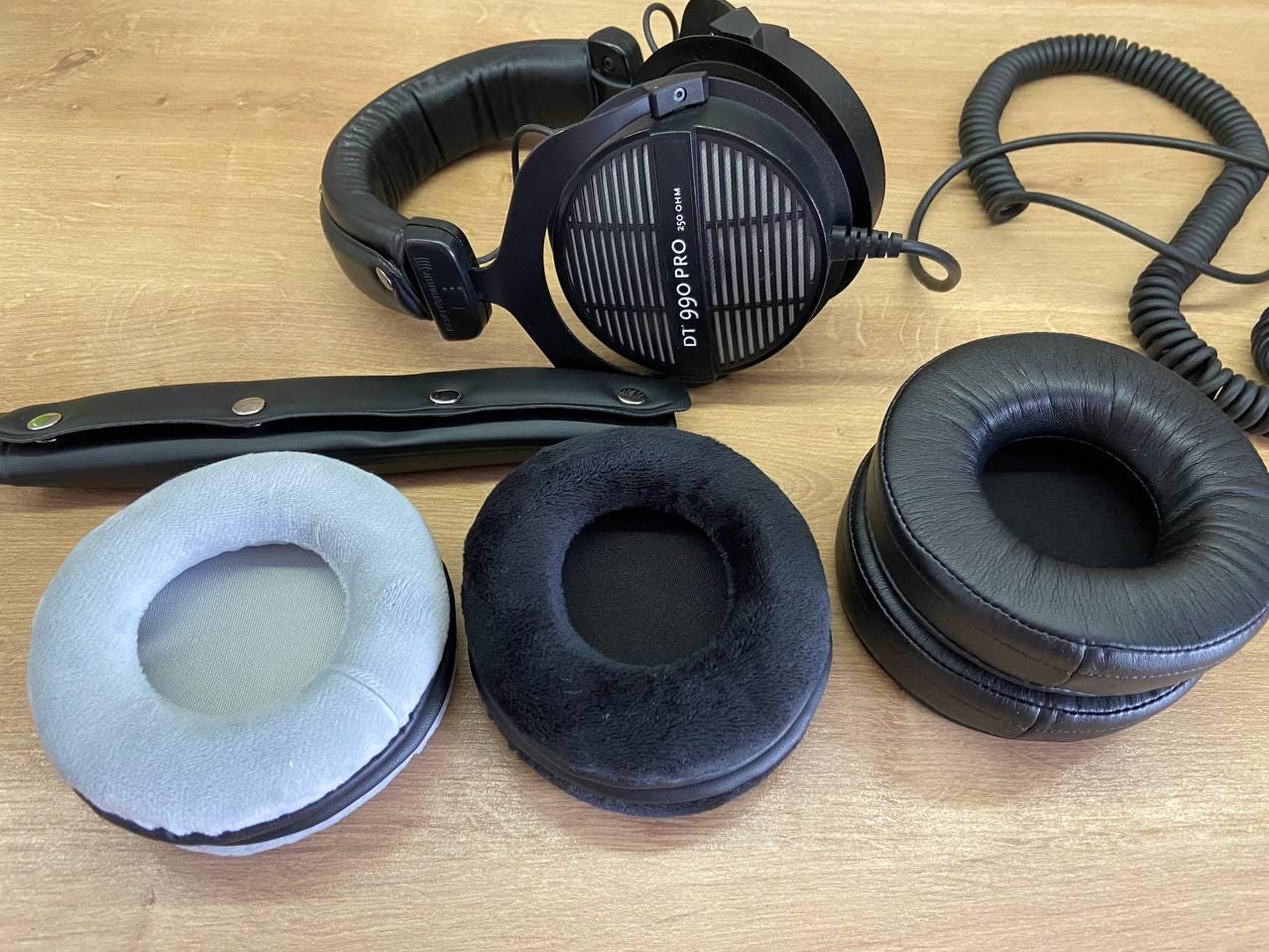 Replacement Ear Pads Cushions For Beyerdynamic DT 990, DT 880, DT 770 PRO Headphones - Black