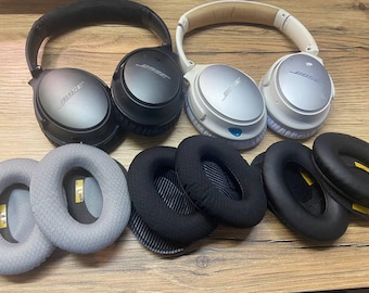 Coussinets d'oreilles coussinets d'oreilles Bose Quietcomfort AE2, QC2, QC15, QC25, QC35, QC45 noir gris blanc marron faux cuir tissu maille
