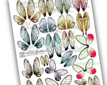 Fairy Wings Digital Download Collage Sheet PDF